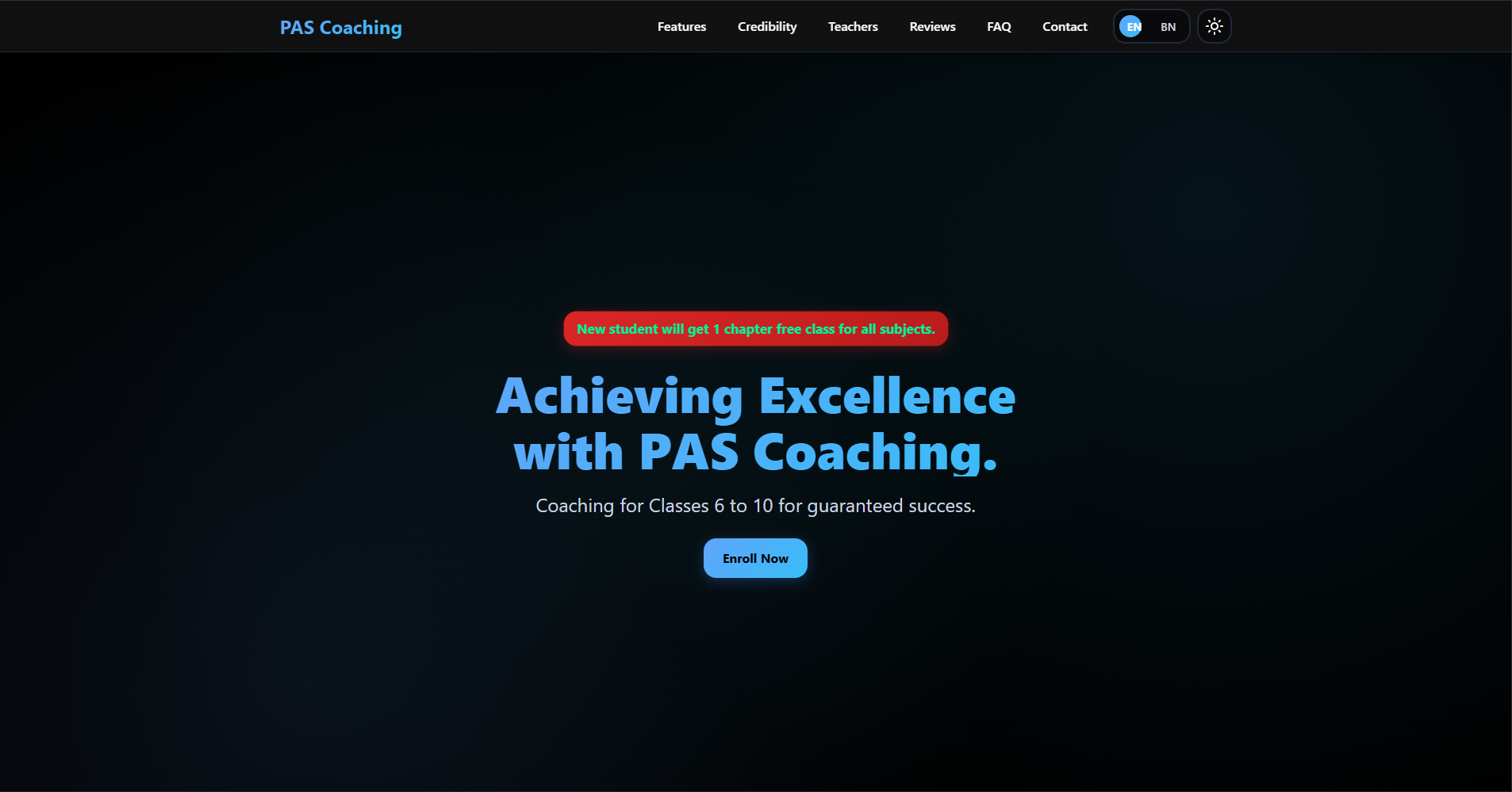 PAS Coaching Center Project